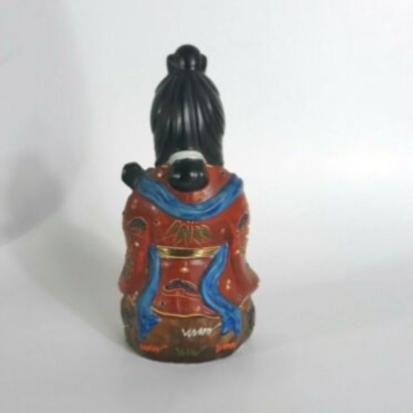 Kutani Ware Benzatien Benten Moriage Porcelain - Picture 3 of 7
